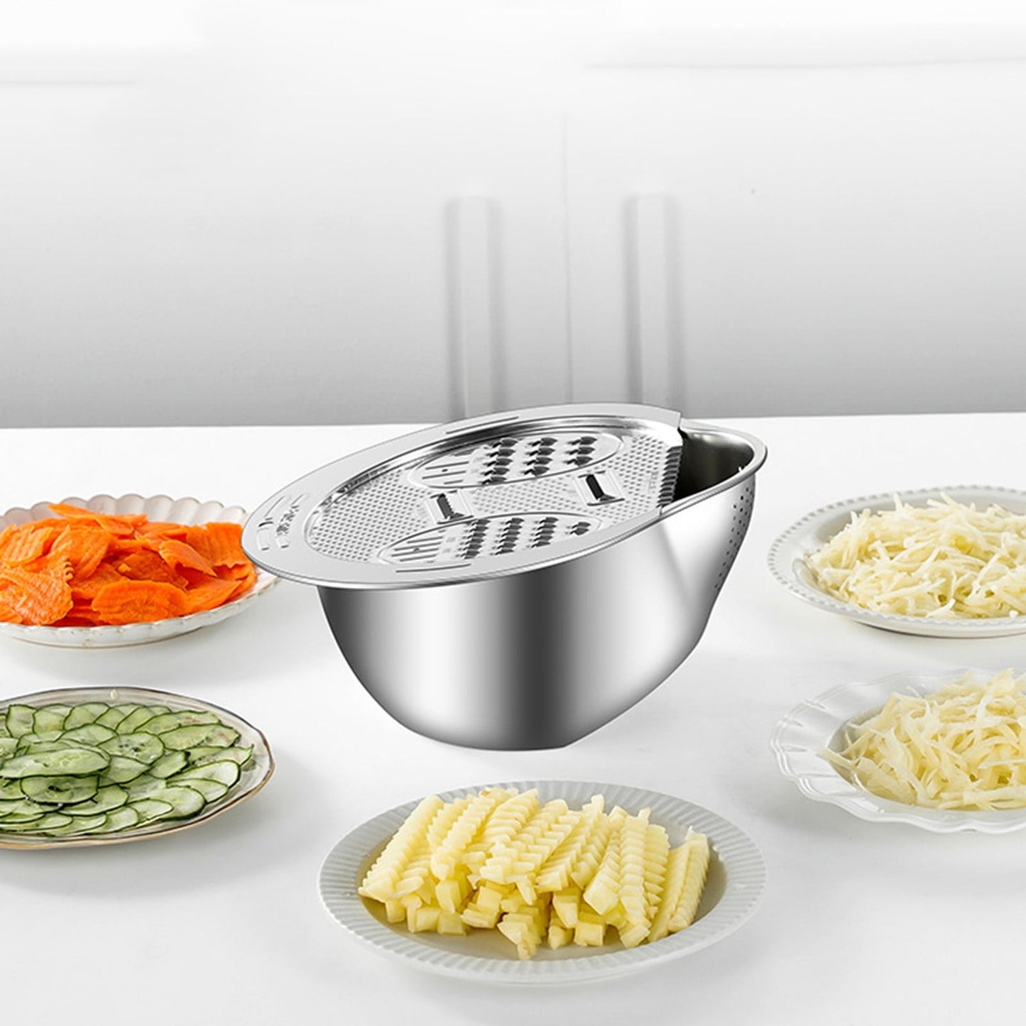 Bol de Lavage en Acier Inoxydable 4-en-1